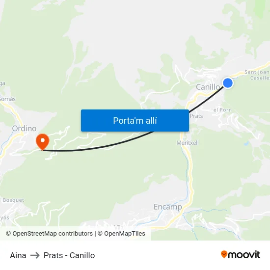 117-Aina to Prats - Canillo map