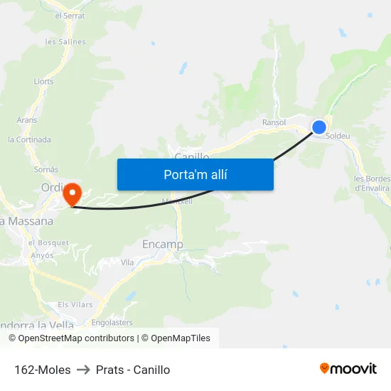 162-Moles to Prats - Canillo map