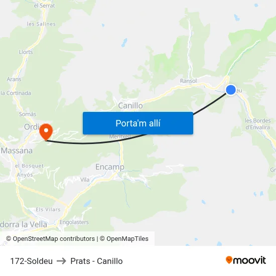 172-Soldeu to Prats - Canillo map