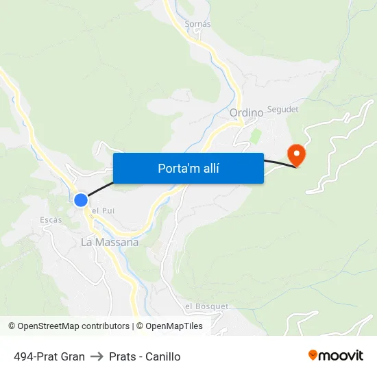 494-Prat Gran to Prats - Canillo map