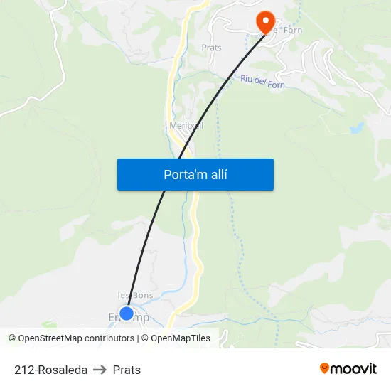 212-Rosaleda to Prats map