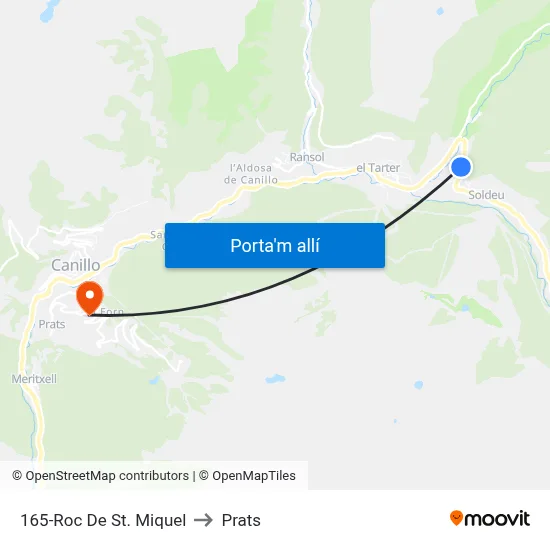 165-Roc De St. Miquel to Prats map
