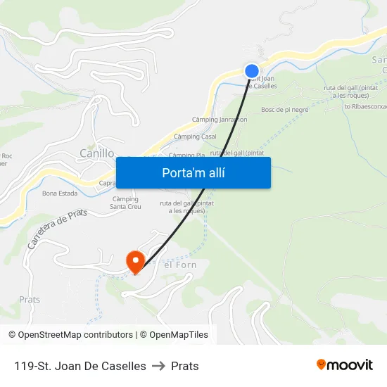 119-St. Joan De Caselles to Prats map