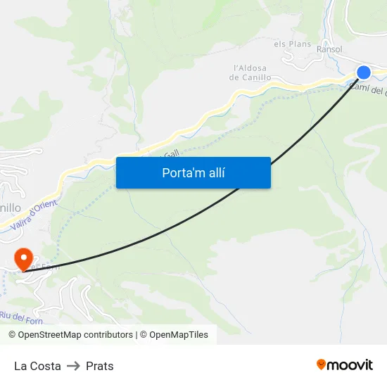 144-La Costa to Prats map