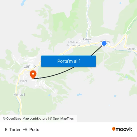 151-El Tarter to Prats map