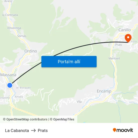 408-La Cabanota to Prats map
