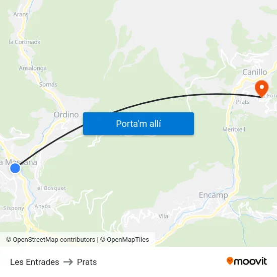 412-Les Entrades to Prats map