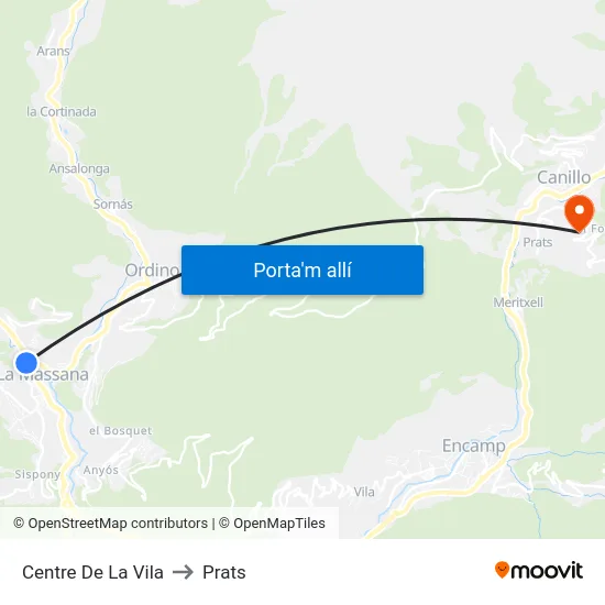 Centre De La Vila to Prats map