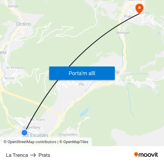 712-La Trenca to Prats map