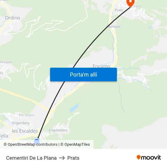 Cementiri De La Plana to Prats map