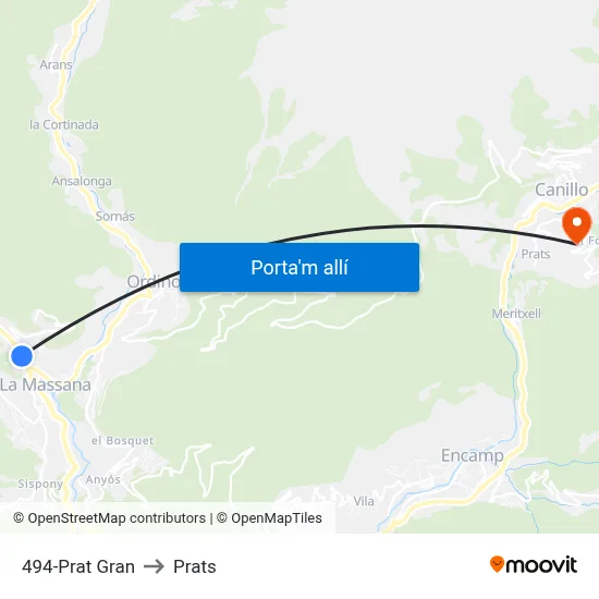 494-Prat Gran to Prats map