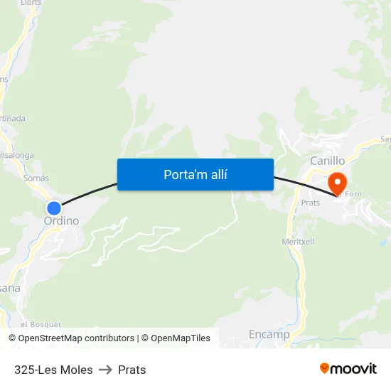 325-Les Moles to Prats map