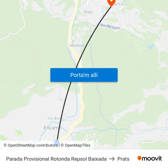 243- El Clos to Prats map