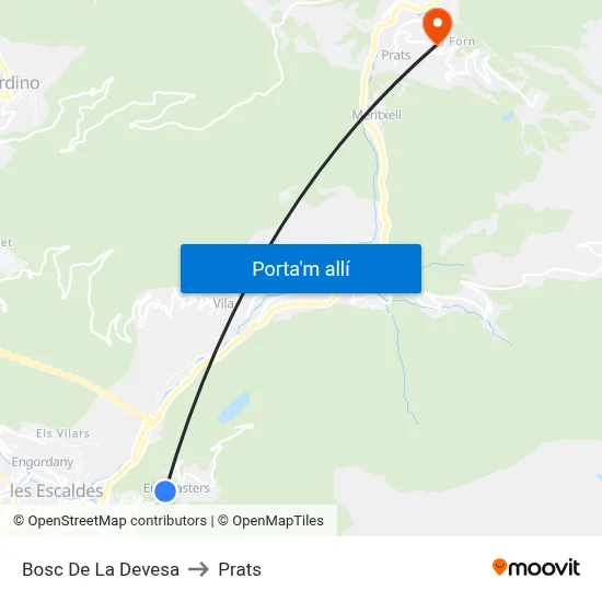 Bosc De La Devesa to Prats map