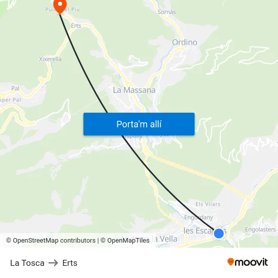 740-La Tosca to Erts map