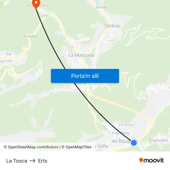 741-La Tosca to Erts map