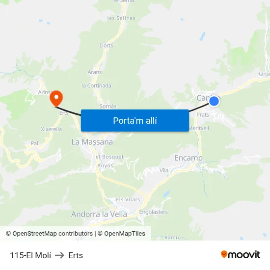 115-El Molí to Erts map