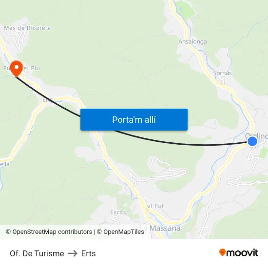 304-La Closa to Erts map