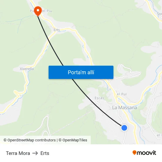 Terra Mora to Erts map