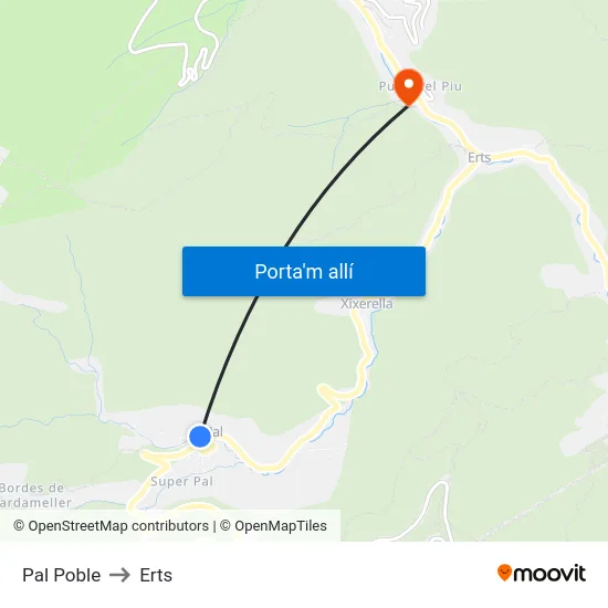 Pal Poble to Erts map