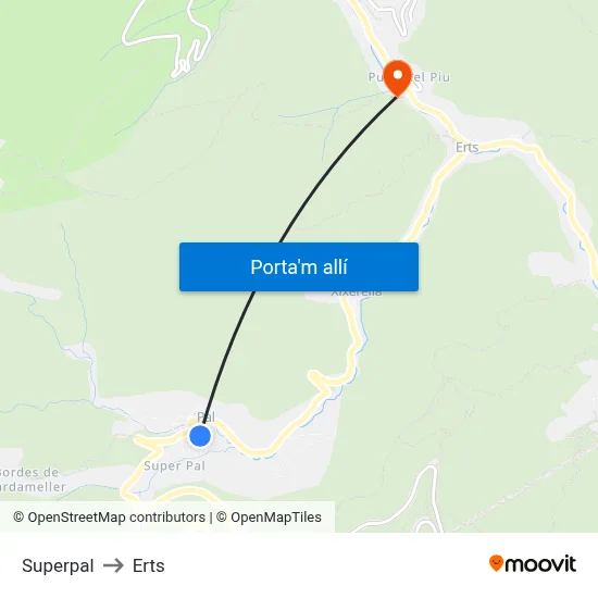 Superpal to Erts map
