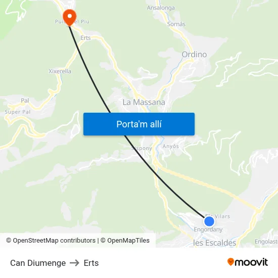 Can Diumenge to Erts map