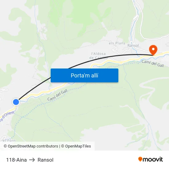 118-Aina to Ransol map