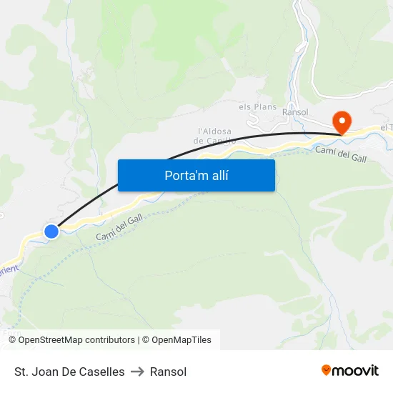 119-St. Joan De Caselles to Ransol map