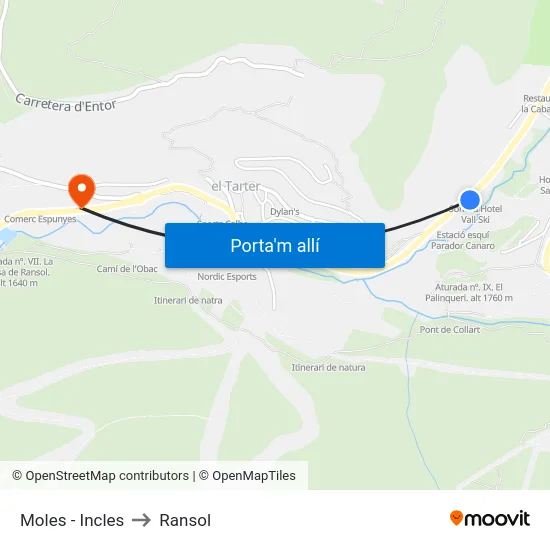161-Moles to Ransol map