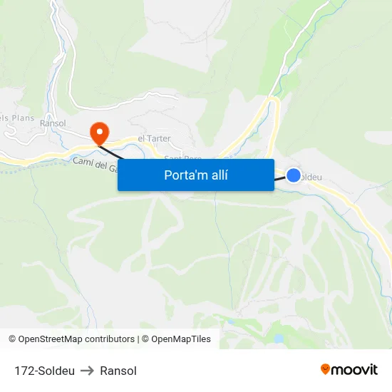 172-Soldeu to Ransol map
