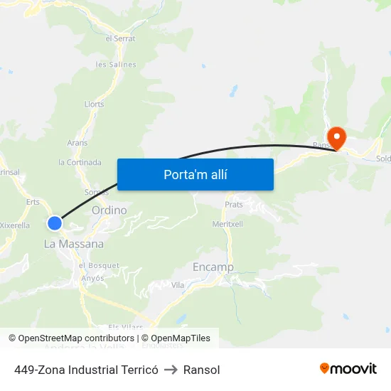 449-Zona Industrial Terricó to Ransol map