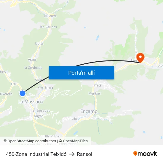 450-Zona Industrial Teixidó to Ransol map