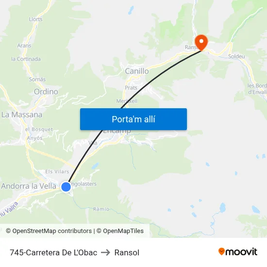 745-Carretera De L'Obac to Ransol map