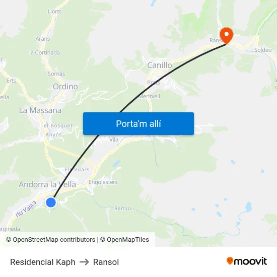 Residencial Kaph to Ransol map