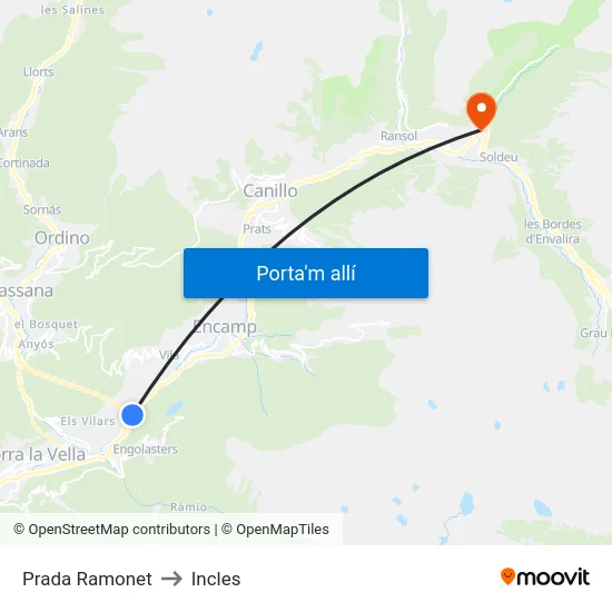 232-Prada Ramonet to Incles map