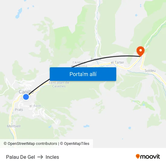 112-Palau De Gel to Incles map