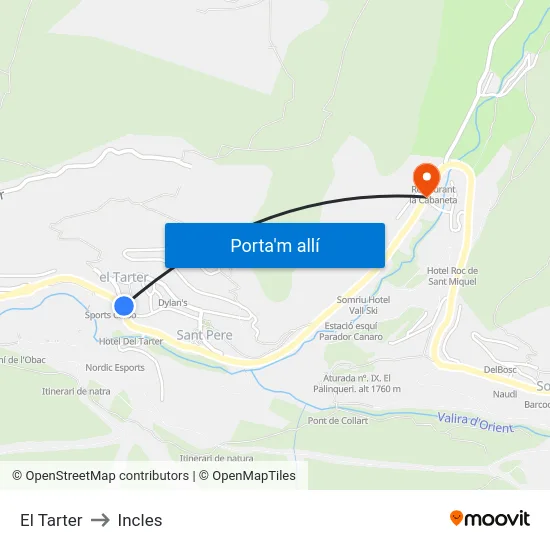 152-El Tarter to Incles map