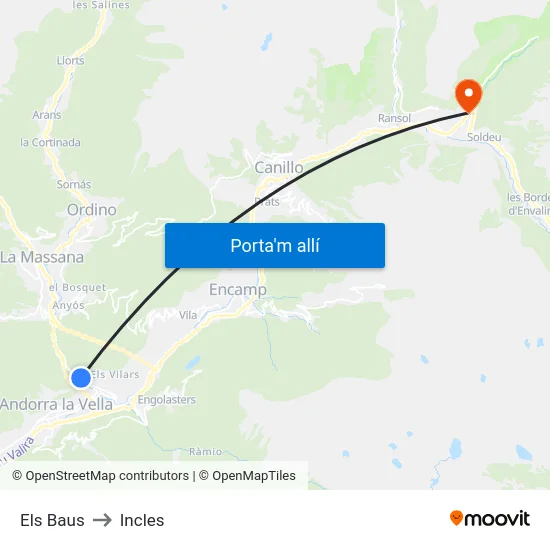 718-Els Baus to Incles map