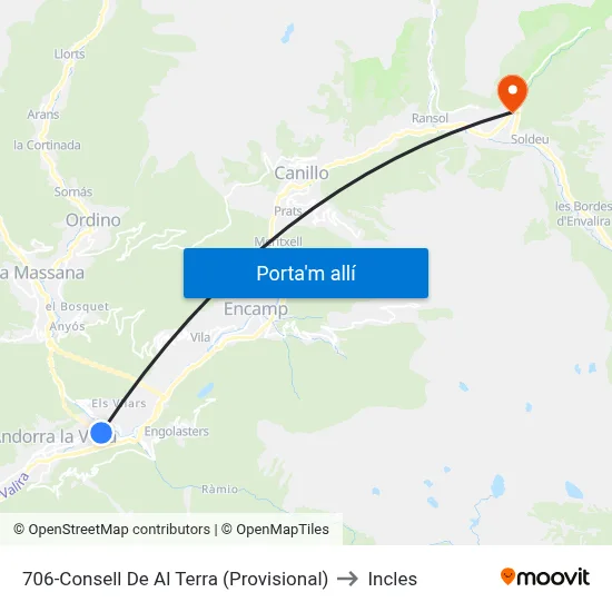706-Consell De Al Terra (Provisional) to Incles map