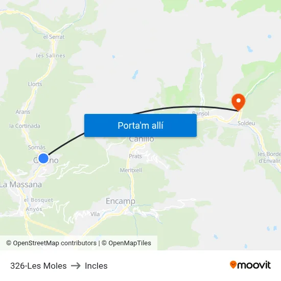 326-Les Moles to Incles map