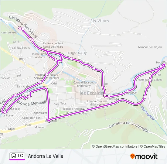 LC Bus Line Map
