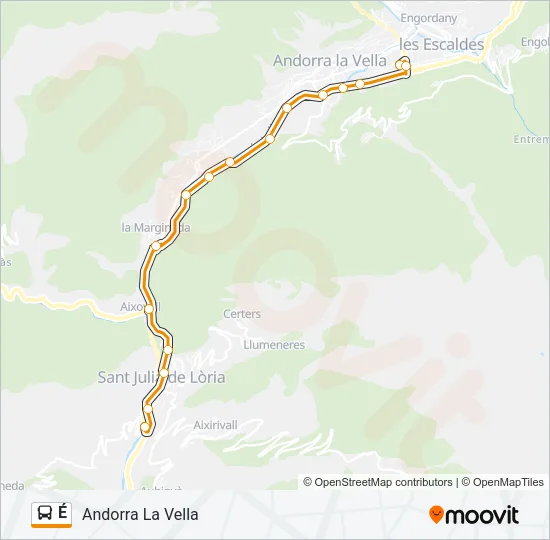 É Bus Line Map