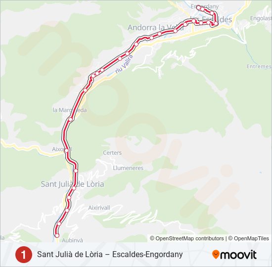 L1 bus Mapa de línia