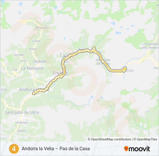 L4 bus Mapa de línia