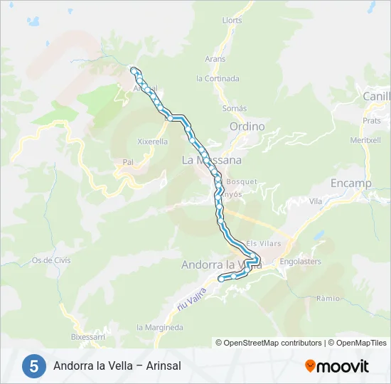 L5 Bus Line Map