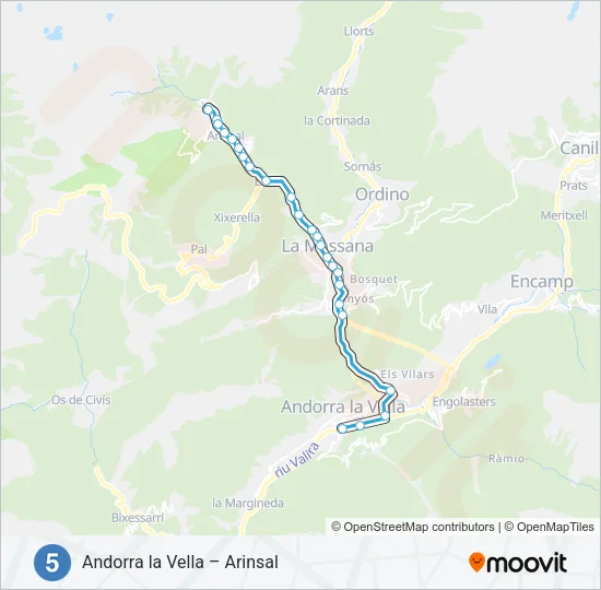 L5 Bus Line Map