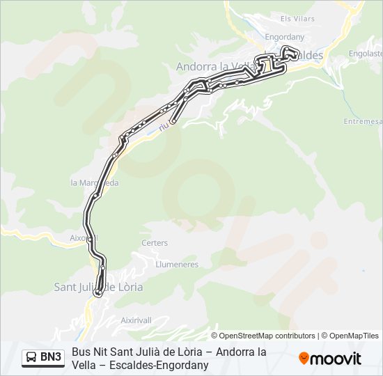 BN3 bus Line Map