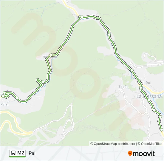 M2 Bus Line Map