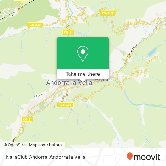 mapa NailsClub Andorra