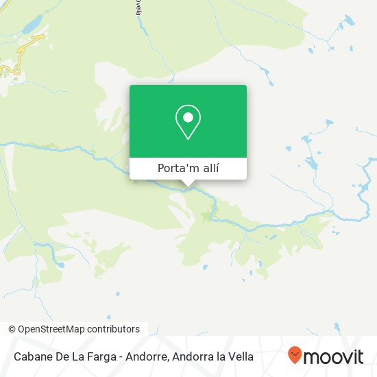 mapa Cabane De La Farga - Andorre